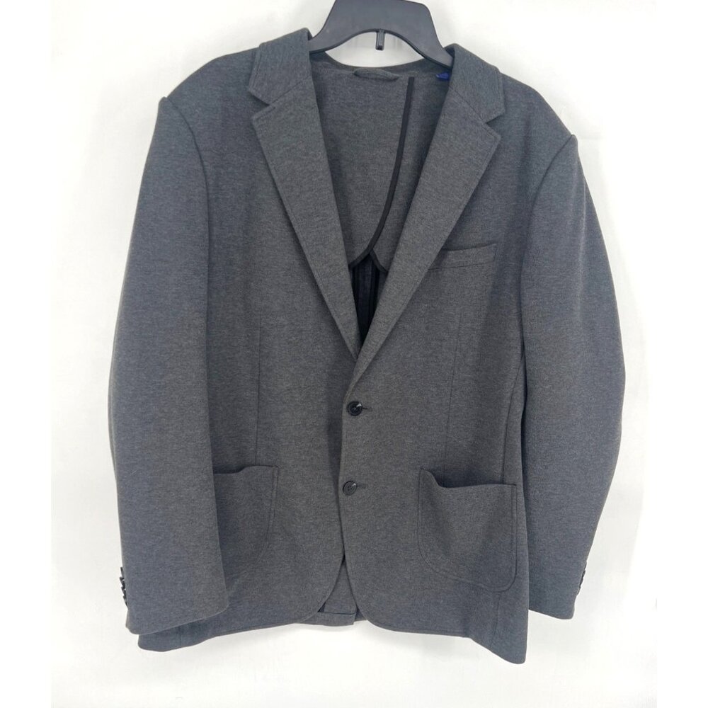 Artefact Mens Heather Grey Single Breasted Blazer Sports Coat Size XL Knit